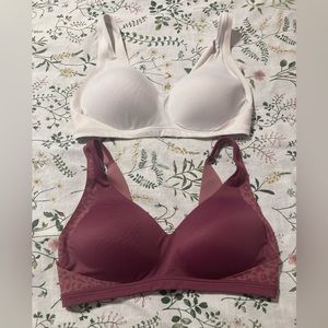 2 Warners Wireless No Side affects T shirt Bra